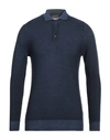 Jeordie's Man Sweater Midnight Blue Size M Merino Wool