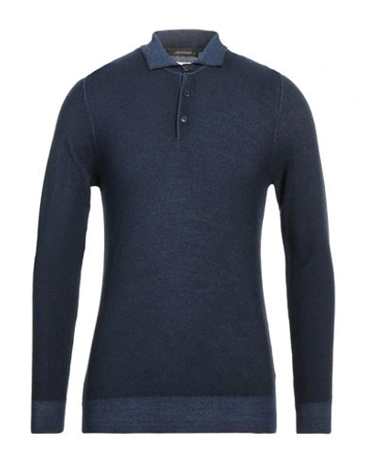 Jeordie's Man Sweater Midnight Blue Size M Merino Wool
