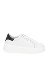 TWINSET TWINSET WOMAN SNEAKERS WHITE SIZE 11 SOFT LEATHER