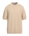 Daniele Fiesoli Man Sweater Beige Size Xl Organic Cotton, Polyamide