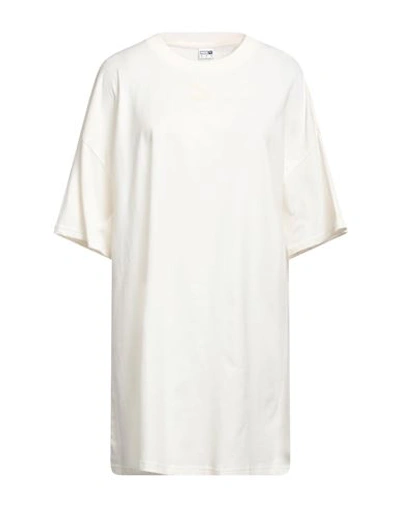 Puma Woman Mini Dress Ivory Size L Cotton, Polyester In White