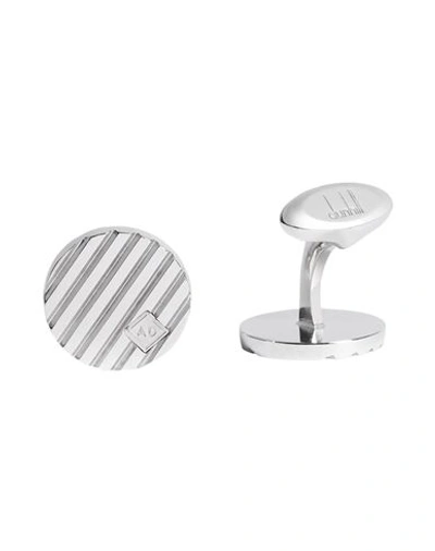 Dunhill Man Cufflinks And Tie Clips Silver Size - Metal In Metallic