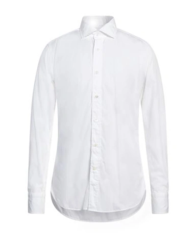 Guglielminotti Man Shirt White Size 16 Cotton