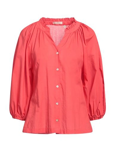 Camicettasnob Woman Shirt Tomato Red Size 10 Cotton