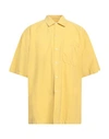 Universal Works Man Shirt Yellow Size L Cotton