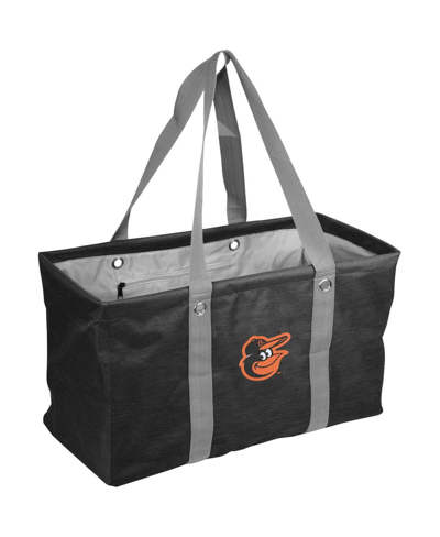 Logo Brands Men's And Women's Baltimore Orioles Crosshatch Picnic Caddy Tote Bag In Black