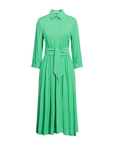 Camicettasnob Woman Midi Dress Green Size 10 Viscose
