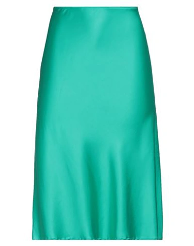 Camicettasnob Woman Midi Skirt Green Size 10 Viscose, Elastane