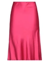 Camicettasnob Woman Midi Skirt Fuchsia Size 10 Viscose, Elastane In Pink