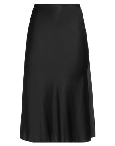 Camicettasnob Woman Midi Skirt Black Size 6 Viscose, Elastane In Black