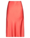 Camicettasnob Woman Midi Skirt Orange Size 6 Viscose, Elastane