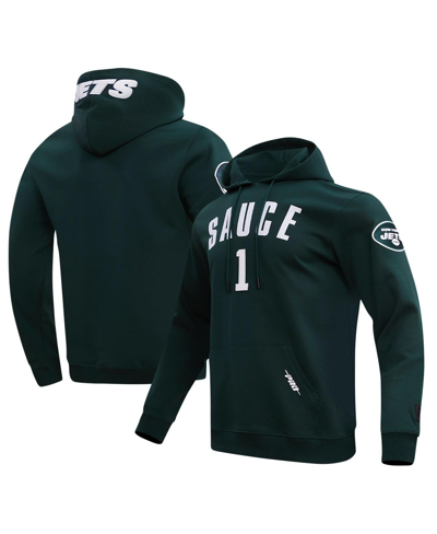 Pro Standard Men's  Ahmad Sauce Gardner Green New York Jets Player Name And Number Pullover Hoodie
