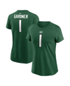 NIKE WOMEN'S NIKE SAUCE GARDNER GREEN NEW YORK JETS PLAYER NAME AND NUMBER T-SHIRT