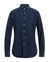 Xacus Man Shirt Midnight Blue Size 17 Linen