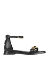 AS98 A. S.98 WOMAN SANDALS BLACK SIZE 7 SOFT LEATHER