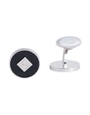 Dunhill Man Cufflinks And Tie Clips Black Size - 925/1000 Silver In Black