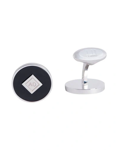 Dunhill Man Cufflinks And Tie Clips Black Size - 925/1000 Silver
