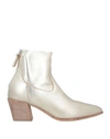 Moma Woman Ankle Boots Off White Size 11 Soft Leather In Grey