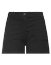 Bomboogie Woman Shorts & Bermuda Shorts Black Size 6 Cotton, Elastane