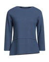 Niū Woman Sweater Slate Blue Size Xs Virgin Wool, Polyamide