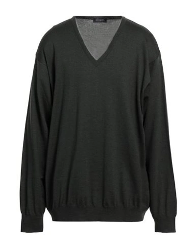 Drumohr Man Sweater Dark Green Size 38 Merino Wool