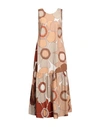 Camicettasnob Woman Maxi Dress Light Brown Size 10 Cotton, Elastane In Beige