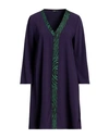 Hanita Woman Short Dress Dark Purple Size S Polyester