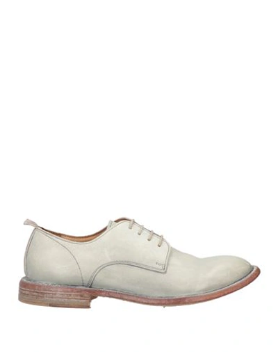 Moma Woman Lace-up Shoes Light Grey Size 9 Soft Leather