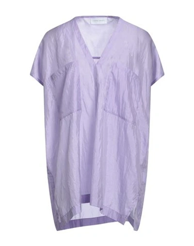 Christian Wijnants Woman Top Lilac Size 4 Silk In Purple