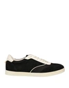 Emporio Armani Woman Sneakers Black Size 5.5 Leather, Textile Fibers In Black