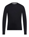 Ferrante Man Sweater Midnight Blue Size 48 Wool, Silk