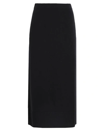 Artknit Studios The Merino Wool Pencil Skirt Woman Midi Skirt Black Size M Merino Wool In Black