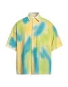 BONSAI BONSAI MAN SHIRT ACID GREEN SIZE XL VIRGIN WOOL, ELASTANE