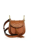 Chloé Hudson Small Suede Shoulder Bag In Black
