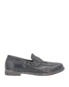 Moma Man Loafers Navy Blue Size 12 Leather In Black