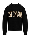 Just Cavalli Man Sweater Black Size Xxl Synthetic Fibers, Acrylic, Cotton, Wool, Elastane In Black