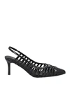 Laura Biagiotti Woman Pumps Black Size 11 Textile Fibers