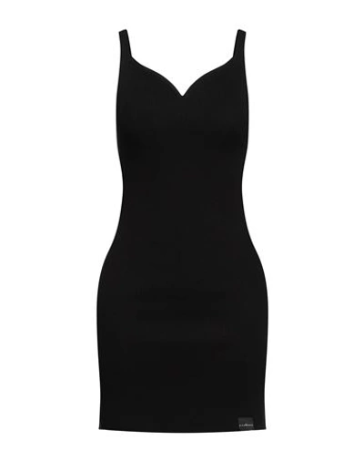 John Richmond Woman Mini Dress Black Size L Viscose, Nylon In Black