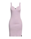 John Richmond Woman Mini Dress Lilac Size Xl Viscose, Nylon In Purple