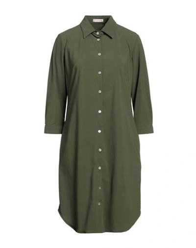 Camicettasnob Woman Mini Dress Military Green Size 2 Polyamide, Elastane
