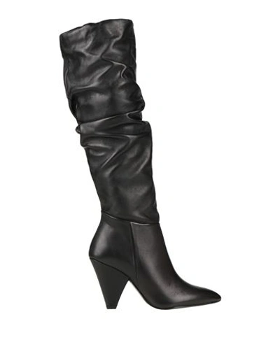 Valerio 1966 Woman Knee Boots Black Size 11 Soft Leather