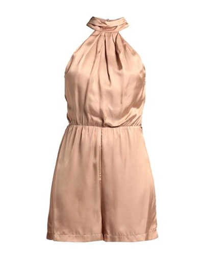 Kaos Woman Jumpsuit Light Brown Size 10 Viscose In Beige