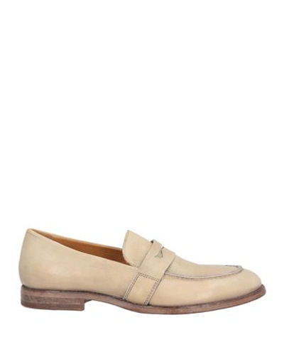 MOMA MOMA WOMAN LOAFERS BEIGE SIZE 10.5 LEATHER