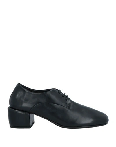 Marsèll Woman Lace-up Shoes Black Size 7.5 Calfskin