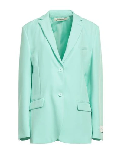 Hinnominate Woman Blazer Turquoise Size S Polyester, Elastane In Blue