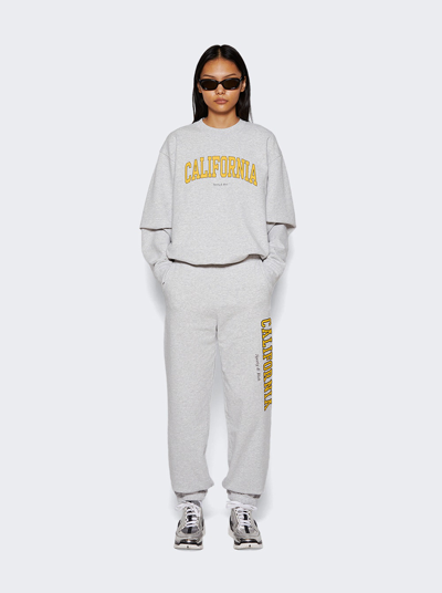 Sporty And Rich California 印花圆领卫衣 In Heather Gray