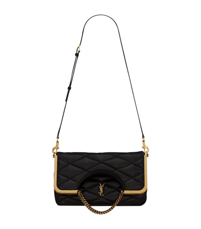 Saint Laurent Quilted Lambskin Shoulder Bag In Black