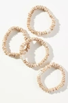 Slip Back To Basics Pure Silk Skinny Scrunchies In Beige