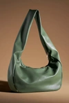 Anthropologie Timmie Faux-leather Slouchy Shoulder Bag In Green