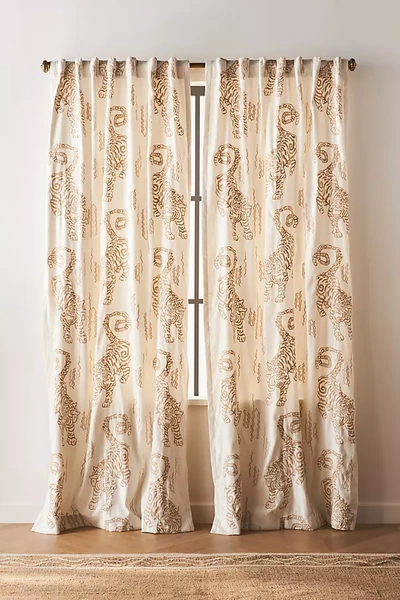 Anthropologie Embroidered Flemming Curtain